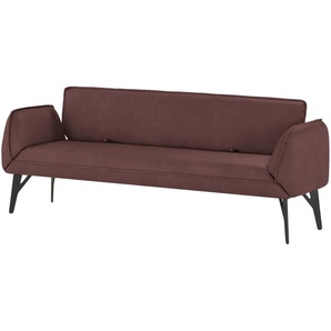 Funktionsbank Leder Drive ¦ rot ¦ Maße (cm): B: 218 H: 91 T: 66.0