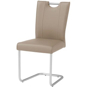 Leder-Schwingstuhl  6861 ¦ braun ¦ Maße (cm): B: 46 H: 94 T: 48.0