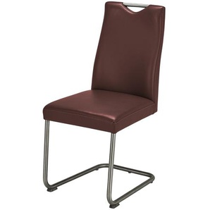 Leder-Schwingstuhl  Canto II ¦ rot ¦ Maße (cm): B: 47 H: 100 T: 61.0