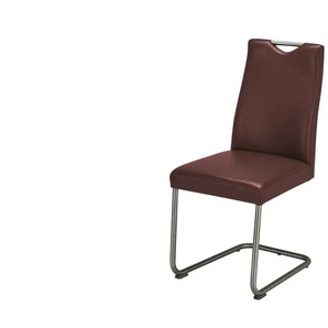 Leder-Schwingstuhl - rot - Materialmix - 47 cm - 100 cm - cm 61,0 | Möbel Kraft