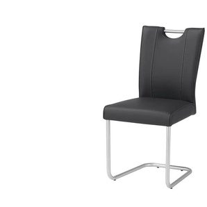 Leder-Schwingstuhl - schwarz - Materialmix - 46 cm - 94 cm - cm 48,0 | Möbel Kraft