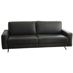 Leder Sofa 2-Sitzer Upgrade groß, schwarz