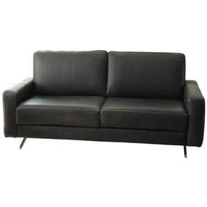 Leder Sofa 2-Sitzer Upgrade mittel, schwarz