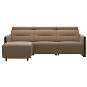 Leder Wohnlandschaft Emily, Paloma Almond, Longseat links