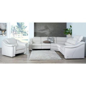 Leder Wohnlandschaft Planopoly motion 1301, weiß