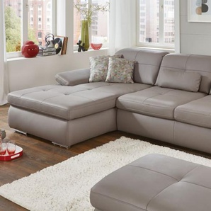 Leder Wohnlandschaft PN-IN16012, granit