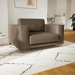 Ledersofa Graubraun Kunstleder - Elegantes, gemütliches Ledersofa: Hochwertige Qualität, einzigartiges Design - 128 x 75 x 98 cm, konfigurierbar