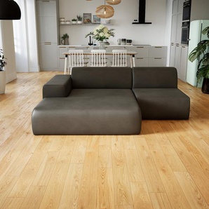 Ledersofa Kiesgrau Kunstleder - Elegantes, gemütliches Ledersofa: Hochwertige Qualität, einzigartiges Design - 211 x 72 x 168 cm, konfigurierbar