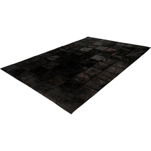 Lederteppich MY HOME Toska Teppiche Gr. B/L: 200 cm x 290 cm, 5 mm, 1 St., schwarz Esszimmerteppiche Wohnzimmer
