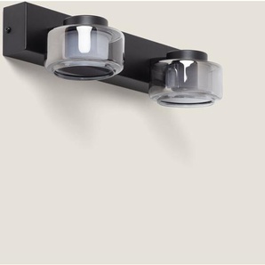Ledkia - led Wandleuchte 8W Badezimmer Metall und Glas Zisna Schwarz