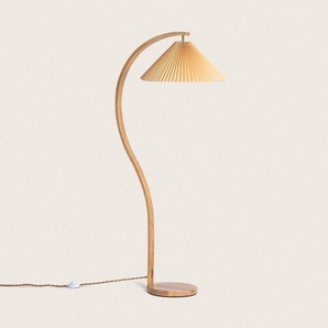 Ledkia - Stehlampe Holz Luanda Orange