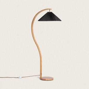 Ledkia - Stehlampe Holz Luanda Schwarz