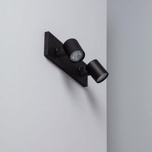 Ledkia - Strahler Doppelt Schwenkbar Aluminium Gylu für Glühbirne GU10 Schwarz