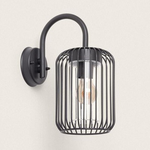 Ledkia - Wandleuchte Außen Edelstahl Dadawa Round Schwarz