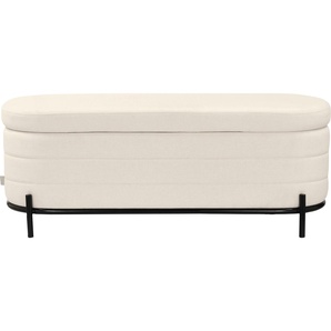 Bettbank LEGER HOME BY LENA GERCKE Mariela Sitzbänke Gr. B/H/T: 100 cm x 45,5 cm x 40 cm, Feinstruktur, beige (creme) Bettbänke In 4 Farben und 3 Breiten, Sitzhöhe 45,5 cm