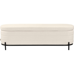 Bettbank LEGER HOME BY LENA GERCKE Mariela Sitzbänke Gr. B/H/T: 140 cm x 45,5 cm x 40 cm, Feinstruktur, beige (creme) Bettbänke In 4 Farben und 3 Breiten, Sitzhöhe 45,5 cm