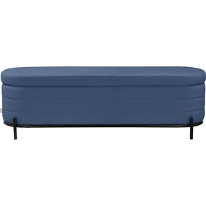 Bettbank LEGER HOME BY LENA GERCKE Mariela Sitzbänke Gr. B/H/T: 140 cm x 45,5 cm x 40 cm, Feinstruktur, blau Bettbänke In 4 Farben und 3 Breiten, Sitzhöhe 45,5 cm
