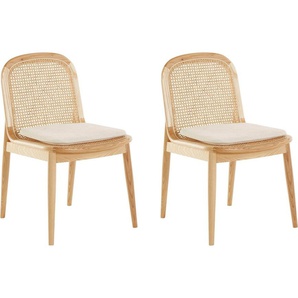 LeGer Home by Lena Gercke Esszimmerstuhl 214LINASTUHL (Set), Polsterstuhl mit Rahmen und Beinen aus massivem Eschenholz
