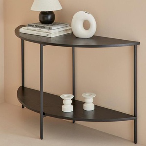 LeGer Home by Lena Gercke Konsolentisch Leonore, aus massivem Eschenholzfurnier, pulverbeschichtetes Metallgestell
