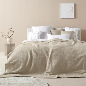 Tagesdecke LEGER HOME BY LENA GERCKE Maditha gesteppte Tagesdecke, moderne Decke in Streifen-Design Tagesdecken Gr. B/L: 280 cm x 250 cm, beige Tagesdecken
