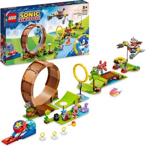 LEGO 76994 Sonic the Hedgehog Sonics Looping-Challenge in der Green Hill Zone, Baubares Spielzeug für Kinder, Jungen und Mädchen mit 9 Charakteren, darunter Dr. Eggman und Amy