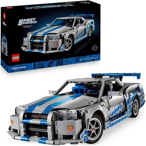 LEGO® 2 Fast 2 Furious Nissan Skyline GT-R (R34) Flitzer (42210) Konstruktionsspielsteine, (1410 St), LEGO Technic, Made in Europe