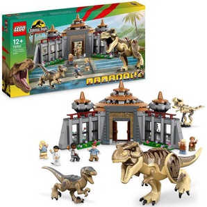 LEGO® Konstruktionsspielsteine Angriff des T. rex und des Raptors aufs Besucherzentrum (76961), (693 St), LEGO® Jurassic Park, Made in Europe
