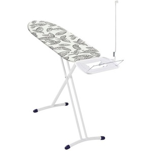 Leifheit Bügelbrett AIR Board Express M Solid, Schwarz, Weiß, Textil, 76 cm Schubladen, 38x120 cm, Kabelhalterung, Bügeleisenablage, Abstellfläche für