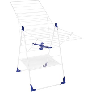 Leifheit Standtrockner Classic 250 Flex, Blau, Weiß, Metall, Kunststoff, 61x94x151 cm, klappbar, platzsparend, Haushaltsreinigung, Wäschepflege,