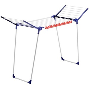 Leifheit Standtrockner Pegasus 150 Solid Slim, Blau, Weiß, Metall, Kunststoff, 55x87x157 cm, klappbar, Haushaltsreinigung, Wäschepflege, Wäscheständer
