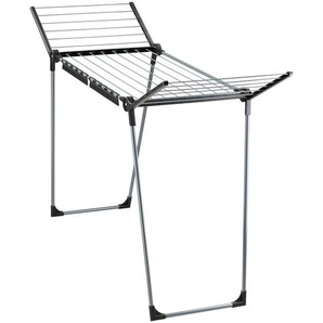 Leifheit Standtrockner Pegasus 180 Solid Black, Anthrazit, Schwarz, Metall, Kunststoff, 157x87x66 cm, klappbar, platzsparend, Haushaltsreinigung,