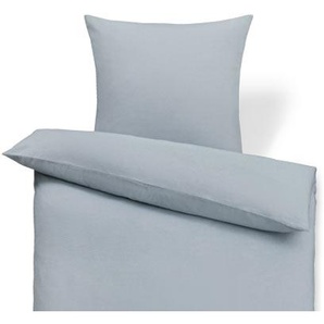 Leinen-Bettwäsche, blau, Normalgröße