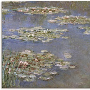 Leinwandbild ARTLAND Seerosen. Um 1905 Bilder Gr. B/H: 120 cm x 90 cm, Blumen, 1 St., grün Leinwandbilder