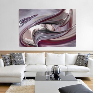 Leinwandbild Illusionary I Leinen Violett 120cm