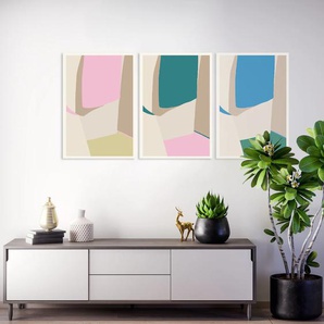 Leinwandbild LEGER HOME BY LENA GERCKE Damila Bilder Gr. B/H: 60 cm x 90 cm, Abstrakt Hochformat, 1 St., bunt (bunt, rosa) Leinwandbilder