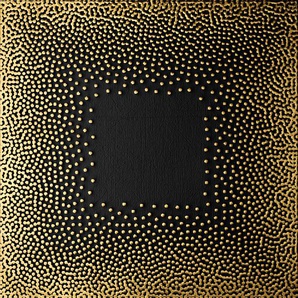 Leinwandbild LEONIQUE The Frame Bilder Gr. B/H: 70 cm x 70 cm, Abstrakt quadratisch, 1 St., goldfarben Leinwandbilder Akustikbild mit sehr guten Schallabsorptions-Eigenschaften