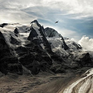 Leinwandbild QUEENCE Berge Bilder Gr. B/H: 90 cm x 60 cm, bunt Leinwandbilder