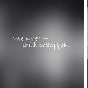 Leinwandbild QUEENCE Champagne Bilder Gr. B/H/T: 100 cm x 40 cm x 2 cm, schwarz Leinwandbilder