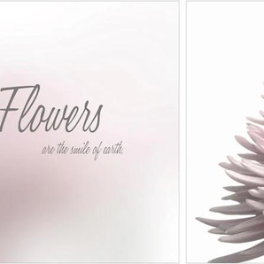Leinwandbild QUEENCE Flowers Bilder Gr. B/H/T: 100 cm x 40 cm x 2 cm, bunt Leinwandbilder
