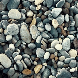 Leinwandbild QUEENCE Stone Bilder Gr. Ø, Stein Querformat, 1 St., grau Leinwandbilder Akustikbild mit sehr guten Schallabsorptions-Eigenschaften