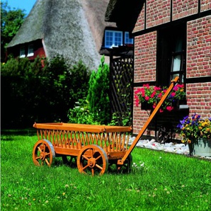 Leiterwagen Blumendeko imprägniertes Kiefernholz Gartendekoration Promadino Deko