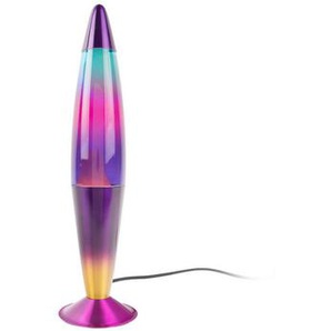 Leitmotiv Lavaleuchte Funky Rocket, Mehrfarbig, Glas, konisch, 10x41.5x10 cm, Wippschalter, Lampen & Leuchten, Innenbeleuchtung, Dekoleuchten