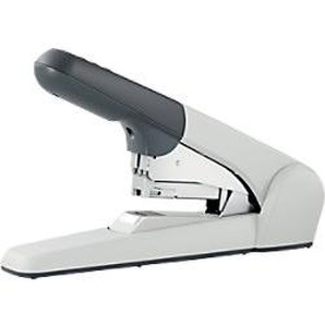 Leitz Extrastarkes Flach-Blockheftgerät 5552 Halbstreifen 60 Blatt Weiß 25/10 Metall, Kunststoff