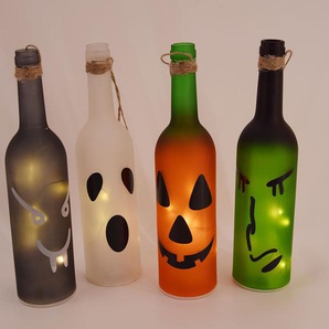 Lensing Glasflasche Halloween LED 28 cm GLO660103873