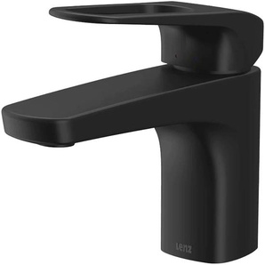Waschtischarmatur LENZ INOA Armaturen Gr. H/T: 14,58 cm x 17,72 cm, Waschtischarmatur-Einhebelmischer, schwarz Waschtischarmaturen