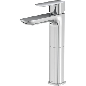Waschtischarmatur LENZ TIANA Armaturen Gr. B/H/T: 5,3 cm x 27,8 cm x 18 cm, Waschtischarmatur-Einhebelmischer-hoch, grau (chrom) Waschtischarmaturen mit Wassersparfunktion