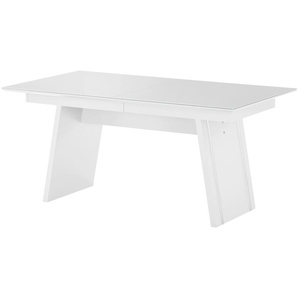 LEONARDO Esstisch ausziehbar  Cube  ¦ weiß ¦ Maße (cm): B: 90 H: 75 T: 90.0
