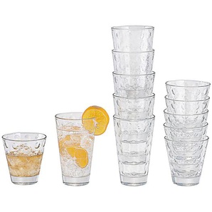 Leonardo Gläserset Optic, Transparent, Glas, 12-teilig, Essen & Trinken, Gläser, Gläser-Sets