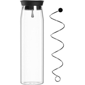 Leonardo Karaffe, Klar, Metall, Kunststoff, Glas, 1 L, 8.5x29x8.5 cm, Ausgießer, Kaffee & Tee, Kannen, Karaffen