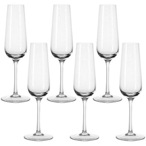 Leonardo Sektglas-Set Tivoli, Klar, Glas, 6-teilig, 220 ml, 23 cm, Essen & Trinken, Gläser, Gläser-Sets